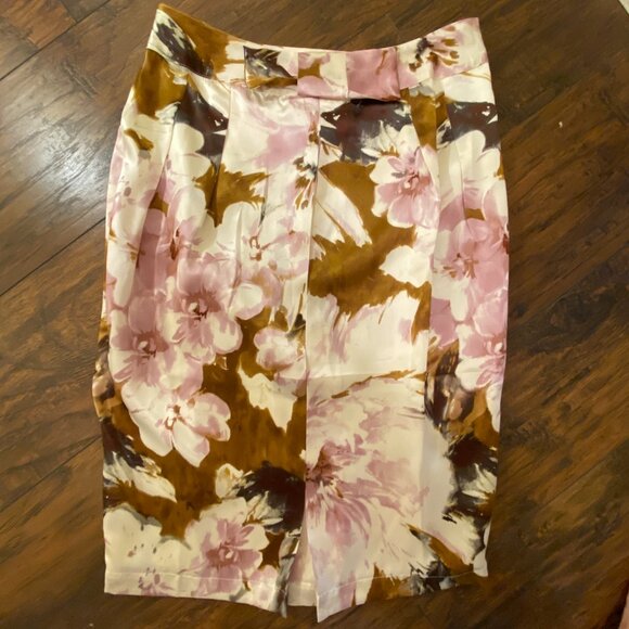 Spiegel 100% Silk Floral Blouse & Skirt Set – Size 10 Top / 6 Skirt - Picture 11 of 16